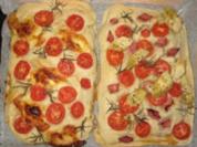 Pizza Frischkäse/Tomate - Rezept