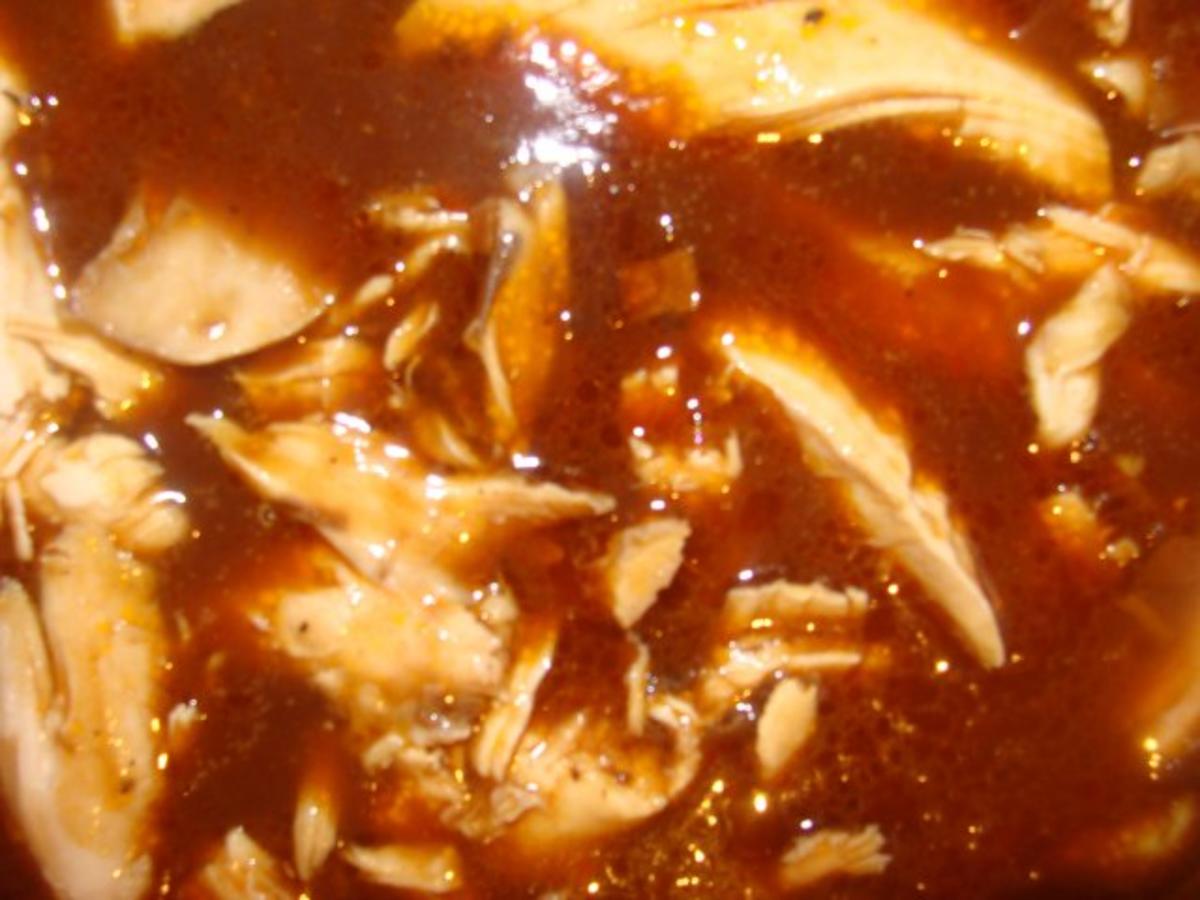 Geflügel : - Gekochtes Huhn in brauner Sauce - - Rezept - Bild Nr. 2