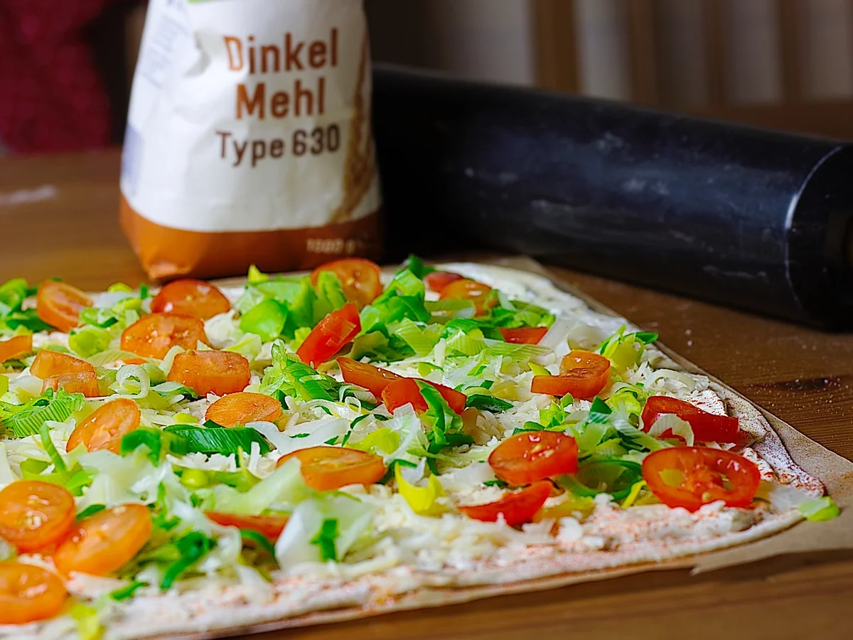 Rezept: Flammenkuchen "Vegetarisch" Bild Nr. 1670 Flammenkuchen "Vegetarisch" - Rezept - Bild Nr. 1670