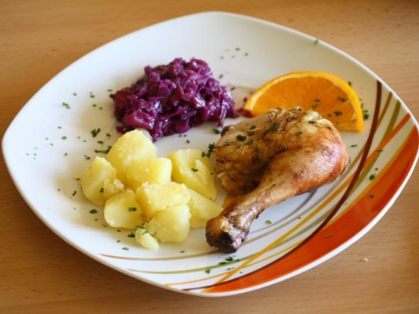 Gefülltes Hähnchen mit Orangen und Kräutern - Rezept - kochbar.de