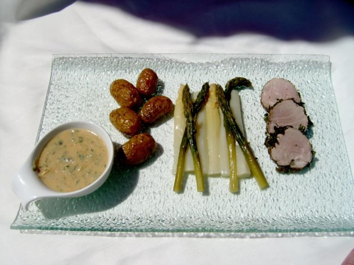 Schweinefilet im Kräutermantel - einfach - 173 kcal/100g
