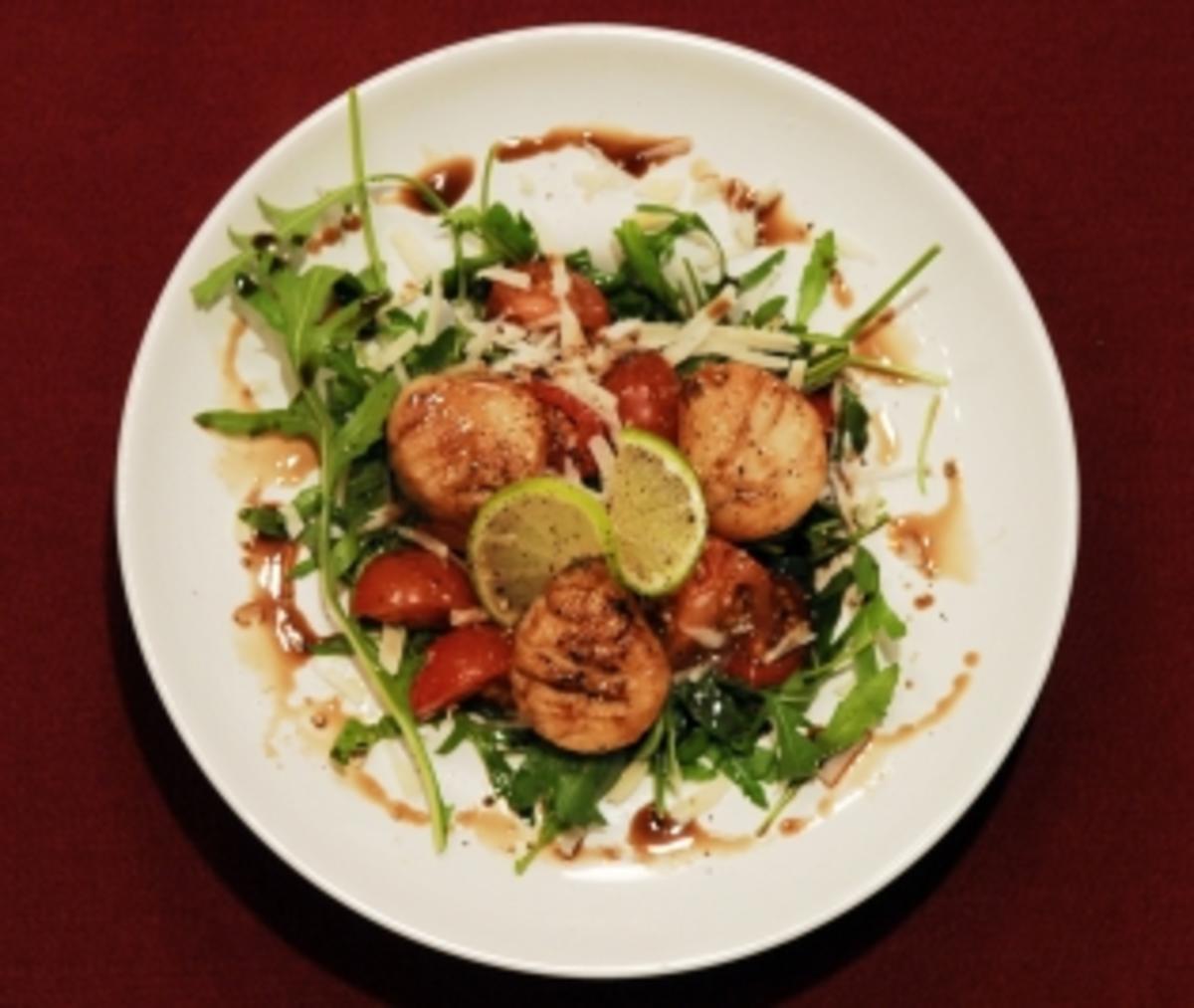 Sautierte Jakobsmuscheln auf Rucola &amp;quot;Quick Nick&amp;quot; (René Hiepen ...