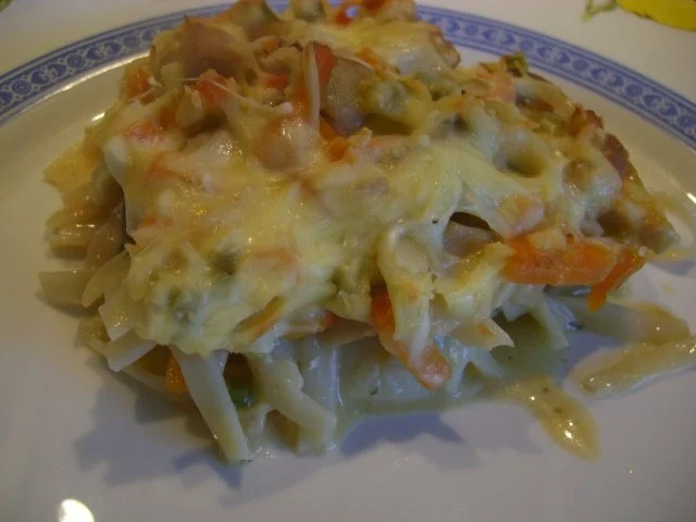 Gratinierte Linguine mit Hähnchenbrust nach Weight Watchers - Rezept