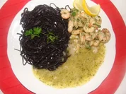 Meeresfrüchte : Garnelen mit Butterkräutersauce - Rezept