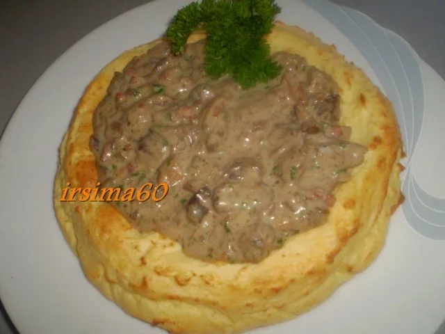 Rezept: Mischpilz - Ragout im Kartoffelkranz Bild Nr. 2 Mischpilz - Ragout im Kartoffelkranz - Rezept - Bild Nr. 2