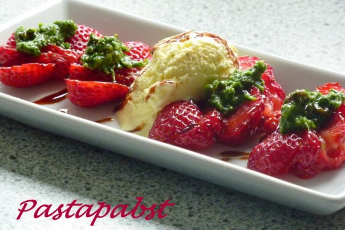 Erdbeeren mit süssem Pesto - Rezept - Bild Nr. 6