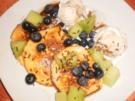 Ricottaküchlein mit Heidelbeer-Melonensalat - Rezept