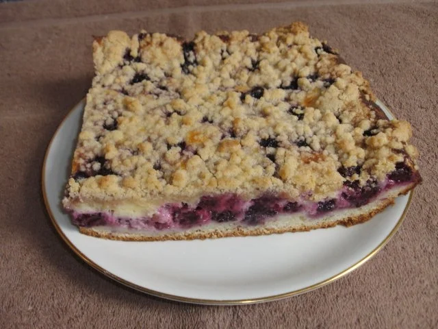 Rezept: Brombeerkuchen mit Quarkguss und Streuseln Bild Nr. 2 Brombeerkuchen mit Quarkguss und Streuseln - Rezept - Bild Nr. 2