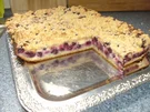 Brombeerkuchen mit Quarkguss und Streuseln - Rezept