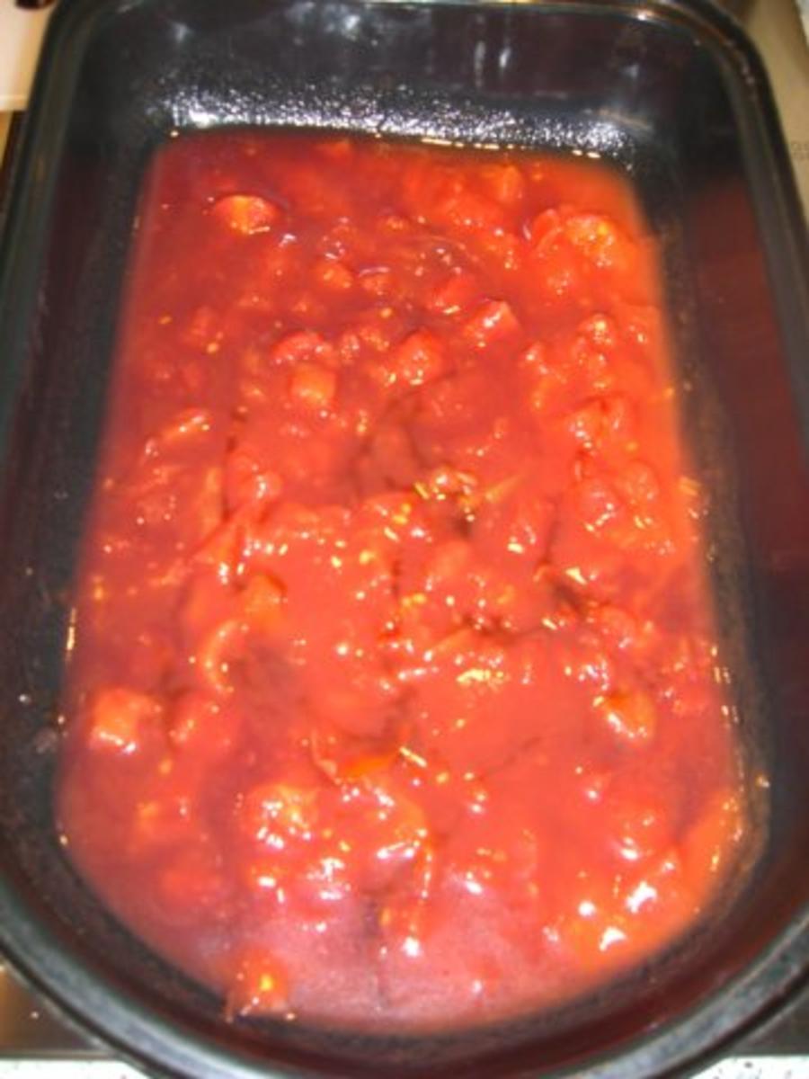 Gefüllter Hackbraten auf Tomatensauce - Rezept - Bild Nr. 5