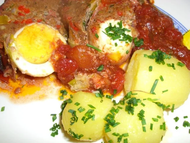 Gefüllter Hackbraten auf Tomatensauce - Rezept - Bild Nr. 12