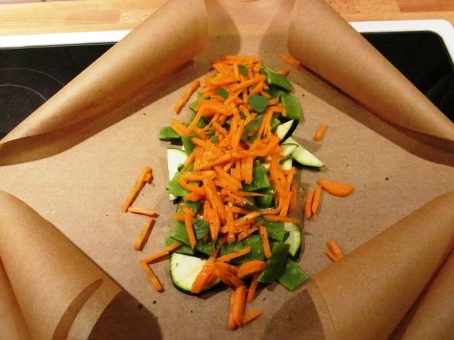 Rezept: Fisch- und Gemüsepäckchen Bild Nr. 2 Fisch- und Gemüsepäckchen - Rezept - Bild Nr. 2