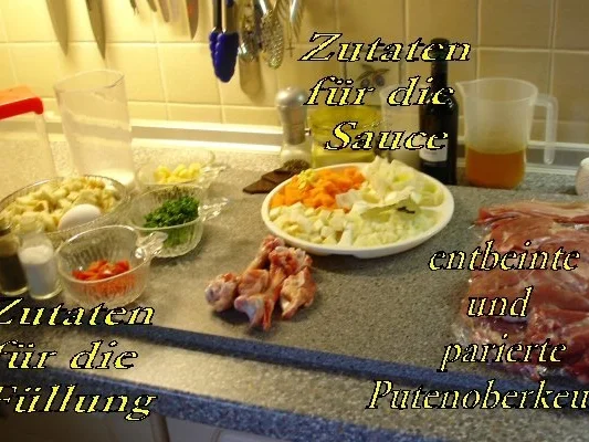 Gefüllte Putenoberkeulen mit Schoko-Chilisauce - Rezept - Bild Nr. 2