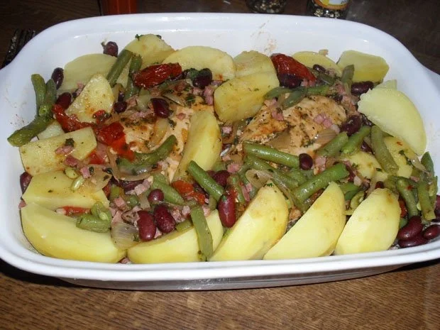 Auflauf: Hühnerbrust mit Bohnen und Kartoffeln - Rezept - Bild Nr. 8