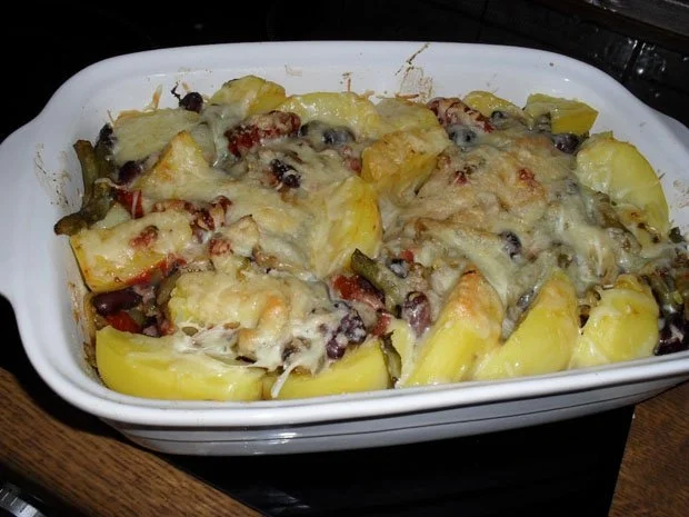 Auflauf: Hühnerbrust mit Bohnen und Kartoffeln - Rezept - Bild Nr. 10