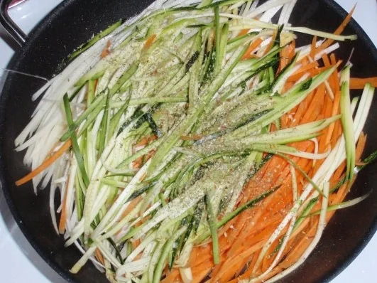 Schweinefilet mit Gemüse-Spaghetti - Rezept - Bild Nr. 7