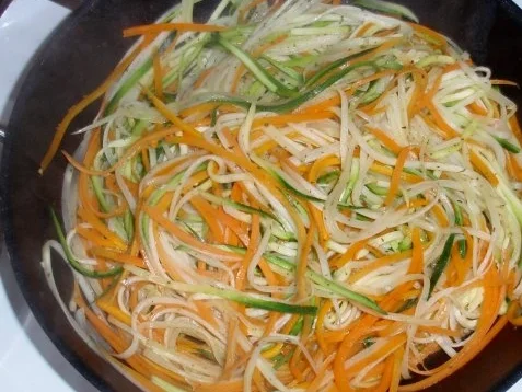 Schweinefilet mit Gemüse-Spaghetti - Rezept - Bild Nr. 8