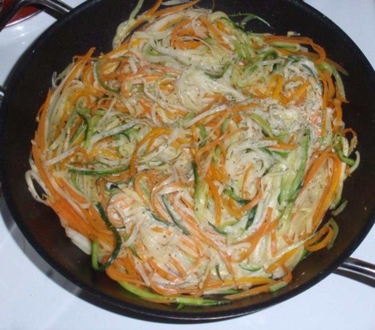 Schweinefilet mit Gemüse-Spaghetti - Rezept - Bild Nr. 10