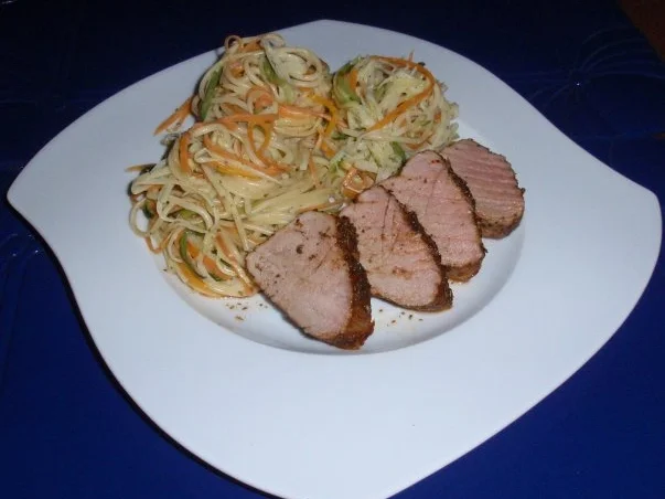 Schweinefilet mit Gemüse-Spaghetti - Rezept - Bild Nr. 15