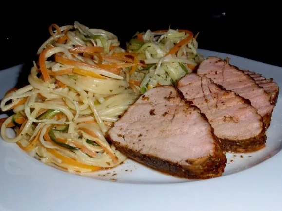 Schweinefilet mit Gemüse-Spaghetti - Rezept - Bild Nr. 18