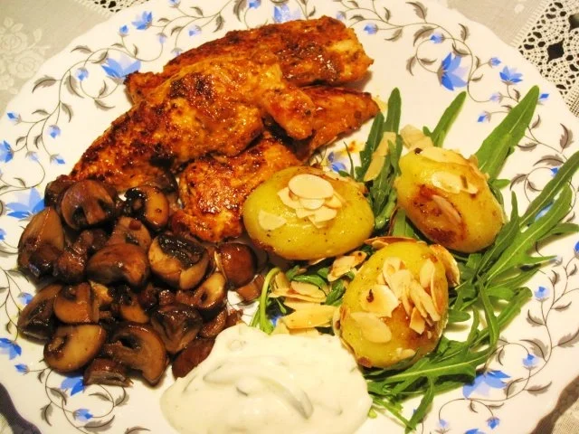 Rezept: Mandelkartöffelchen im Rucolabett ... Bild Nr. 4 Mandelkartöffelchen im Rucolabett ... - Rezept - Bild Nr. 4