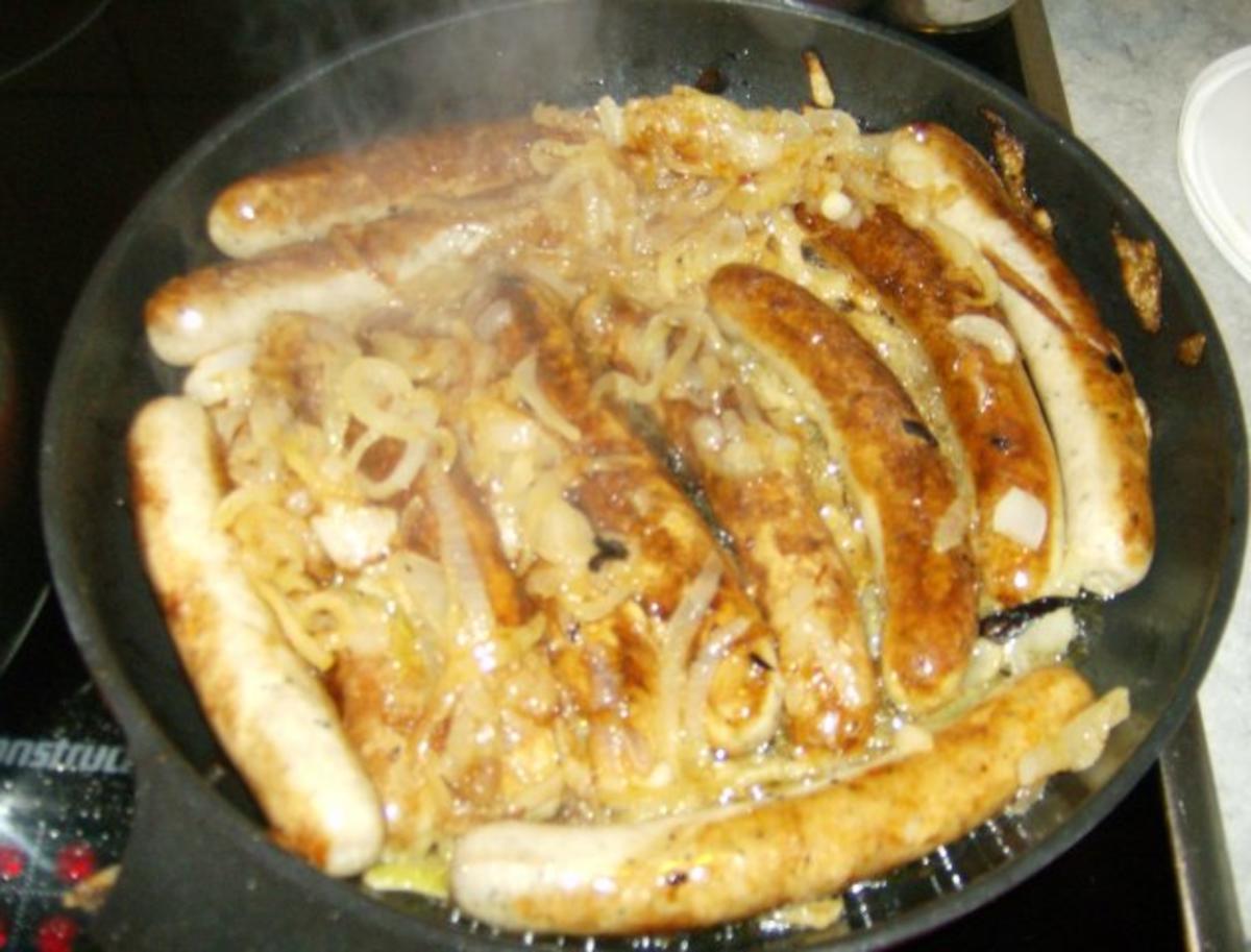 Schweinswürstl mit Sauerkraut und Kartoffelbrei - Rezept - Bild Nr. 8