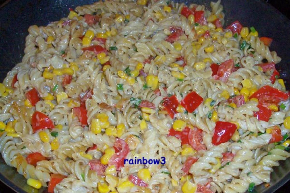 Bilder für Kochen: Bunte Nudel-Pfanne - Rezept