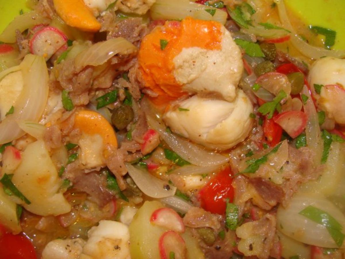 Fisch : - Jacobsmuschel - Thunfischschinken -Kartoffelsalat - Rezept - Bild Nr. 2