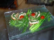 Grüner Spargelsalat mit Black Tiger Prawns - Rezept