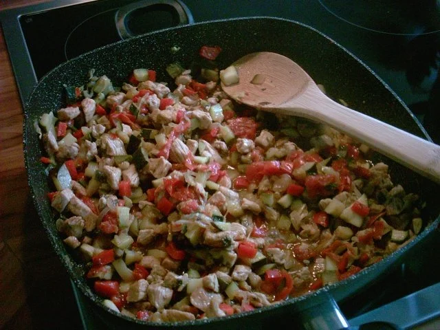 Puten-Zucchini-Pfanne, süss-sauer - Rezept - Bild Nr. 6