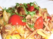 Bratkartoffeln mit Paprika und Fleischwurst - Rezept