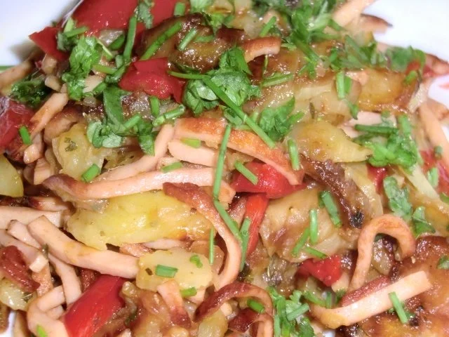 Bratkartoffeln mit Paprika und Fleischwurst - Rezept - Bild Nr. 7