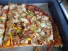 Pizza : Salami und Thunfisch Halb & Halb - Rezept