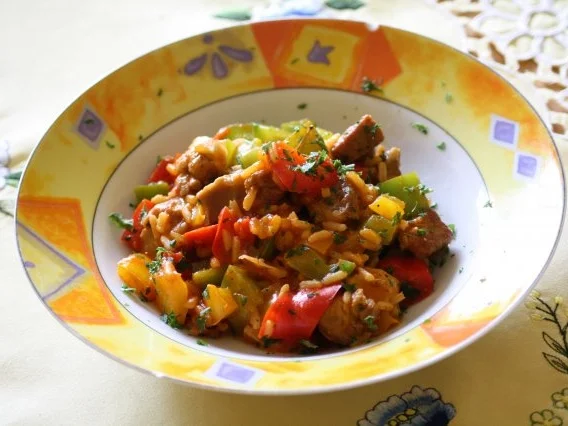 Buntes Reisfleisch - Rezept