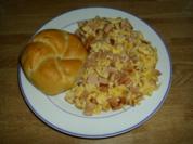 Leberkäse- Rührei - Rezept