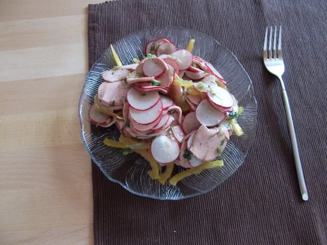 Lyonersalat mit Paprika,Radieschen, Lauchzwiebeln Dieter´s Art - Rezept - Bild Nr. 2