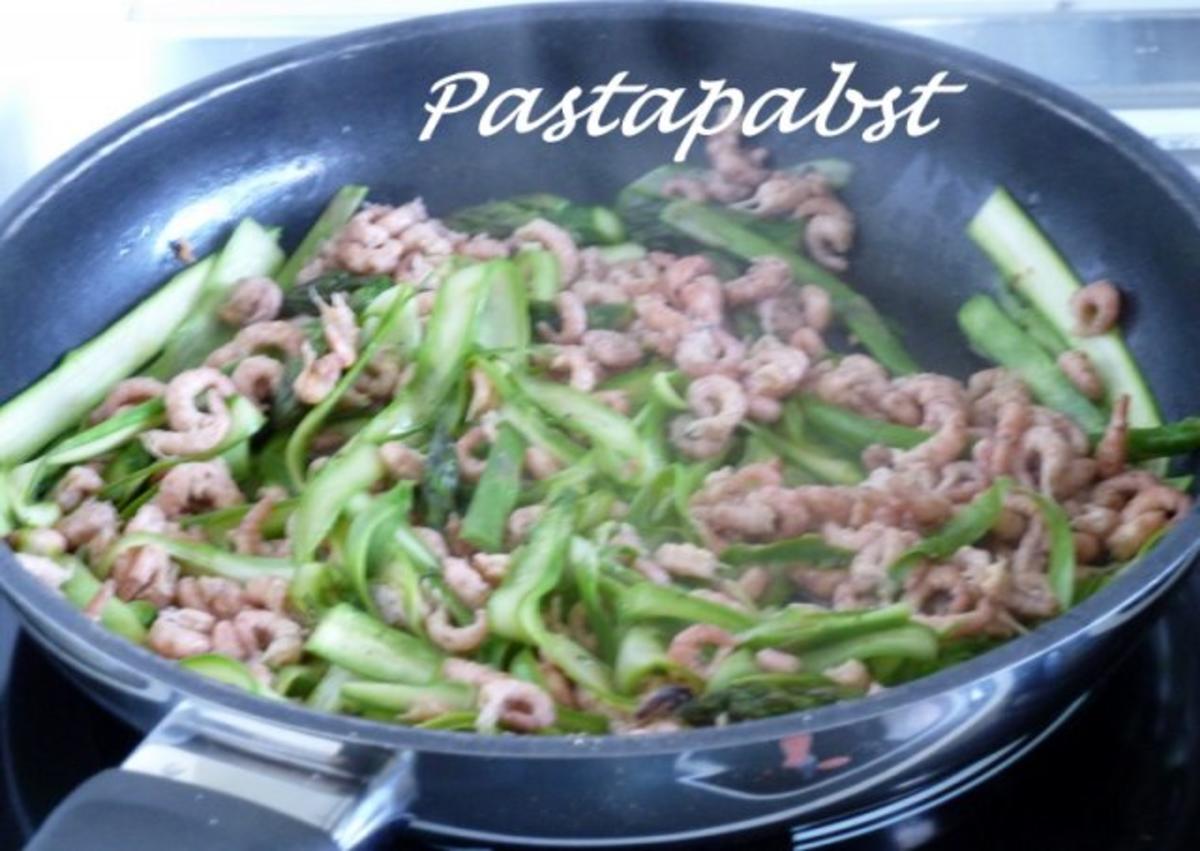 Spargelspaghetti mit Krabben - Rezept - Bild Nr. 3