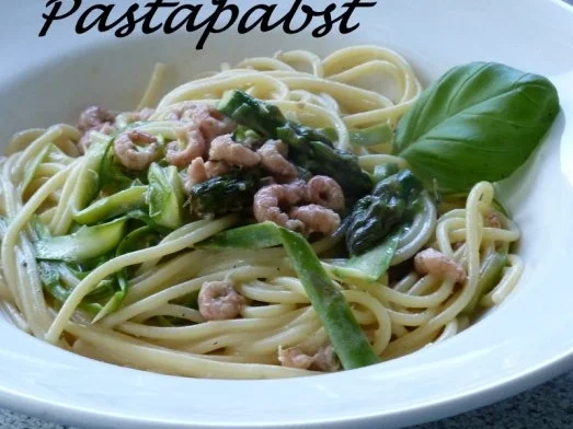 Rezept: Spargelspaghetti mit Krabben Bild Nr. 4 Spargelspaghetti mit Krabben - Rezept - Bild Nr. 4