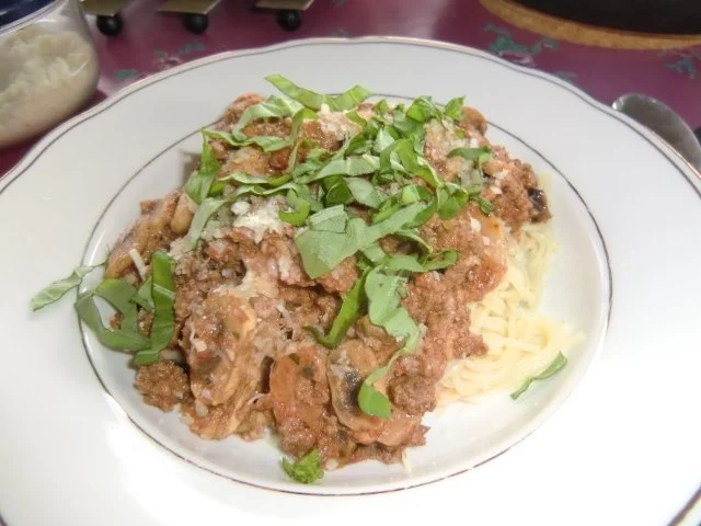 Cappelini mit Champignon-Bolognese-Soße - Rezept - Bild Nr. 4