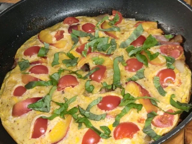 Frittata mit Speck, Tomätchen und Nektarine - Rezept - Bild Nr. 6