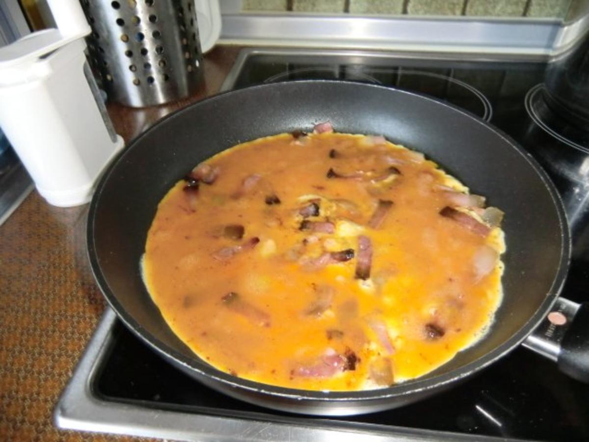 Frittata mit Speck, Tomätchen und Nektarine - Rezept - Bild Nr. 3