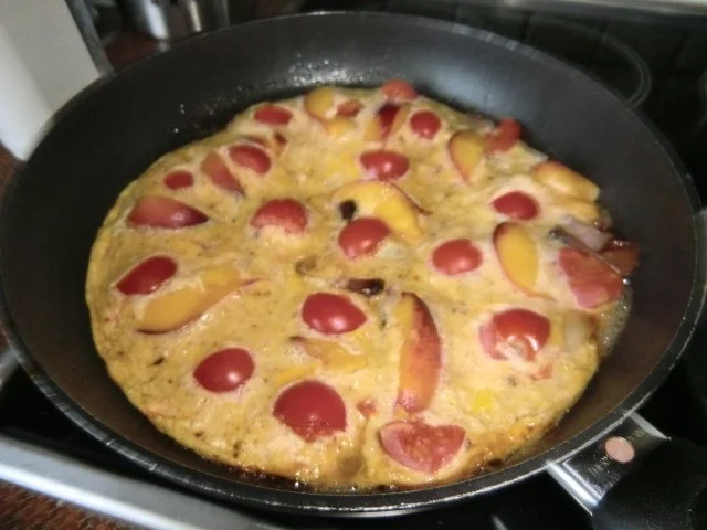 Frittata mit Speck, Tomätchen und Nektarine - Rezept - Bild Nr. 5