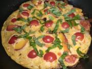 Frittata mit Speck, Tomätchen und Nektarine - Rezept