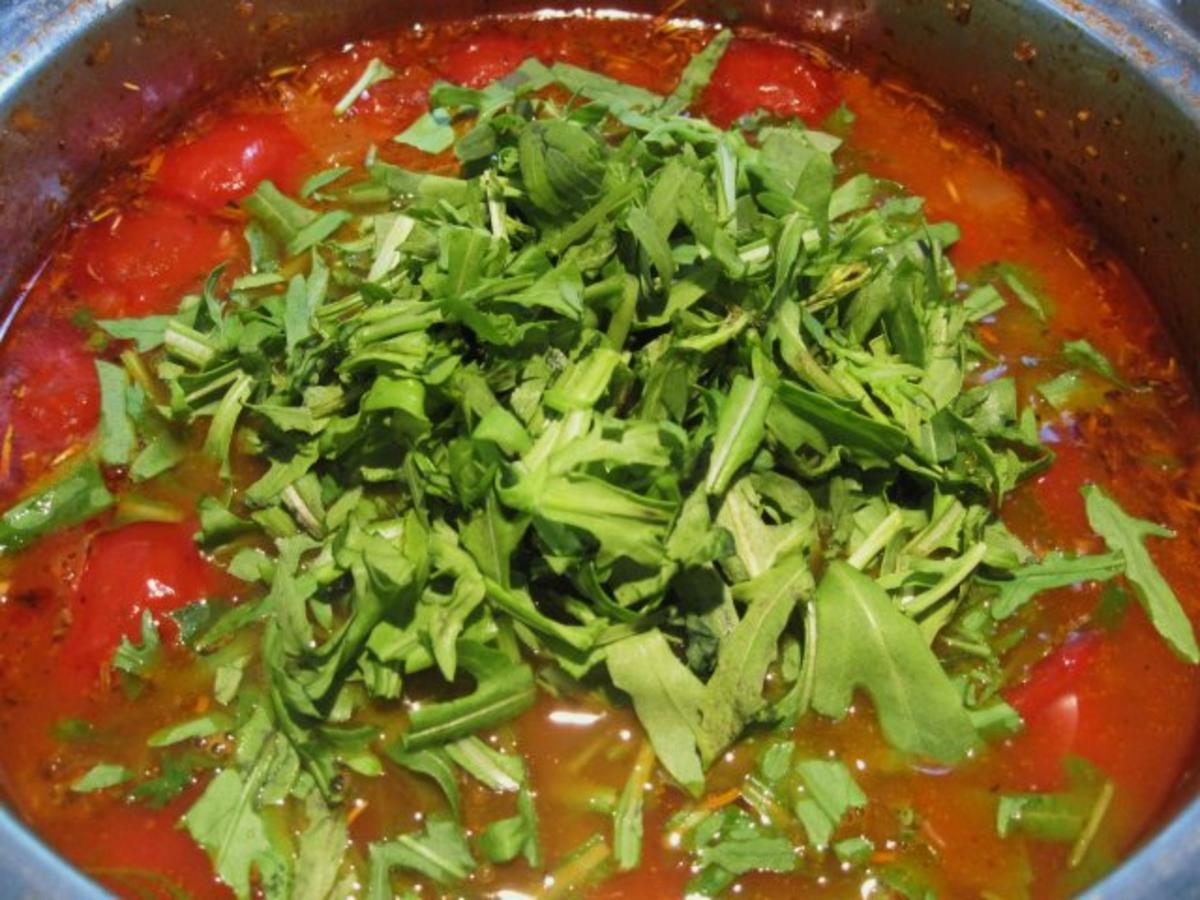Suppe aus Rucola und Tomaten ... - Rezept - Bild Nr. 5