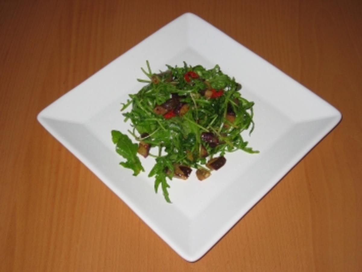 Auberginensalat mit Rucola - Rezept