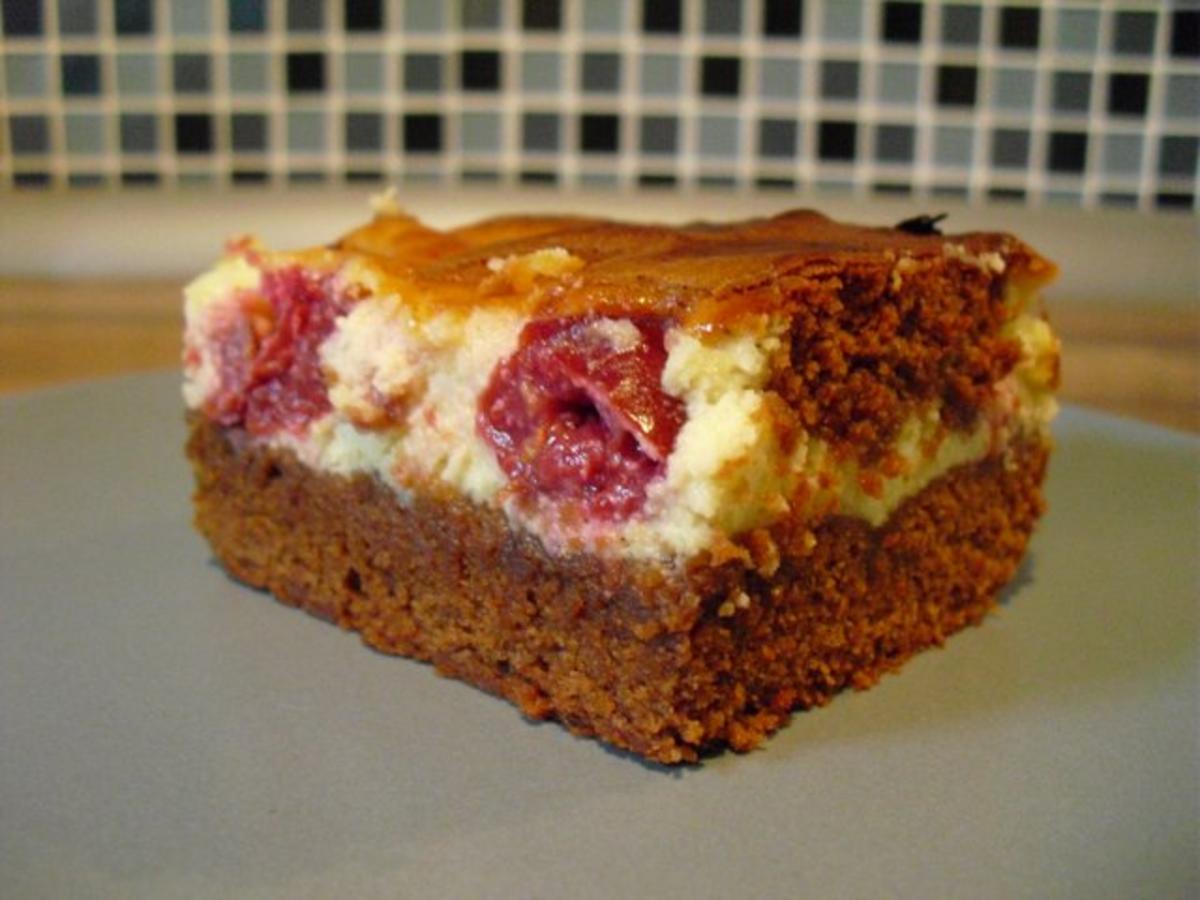 Kirsch-Käsekuchen-Brownies - Rezept mit Bild - kochbar.de