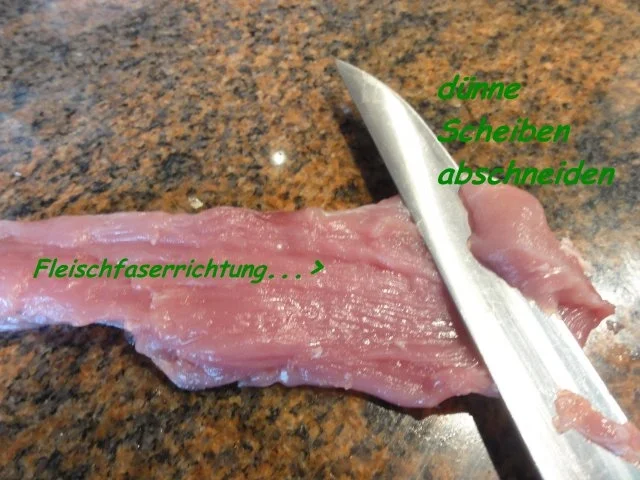 Fleisch:   GESCHNETZELTES an Bandnudeln - Rezept - Bild Nr. 3