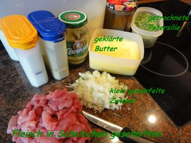 Fleisch:   GESCHNETZELTES an Bandnudeln - Rezept - Bild Nr. 4