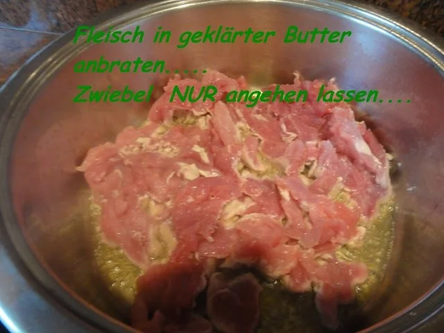 Fleisch:   GESCHNETZELTES an Bandnudeln - Rezept - Bild Nr. 5