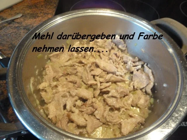 Fleisch:   GESCHNETZELTES an Bandnudeln - Rezept - Bild Nr. 6